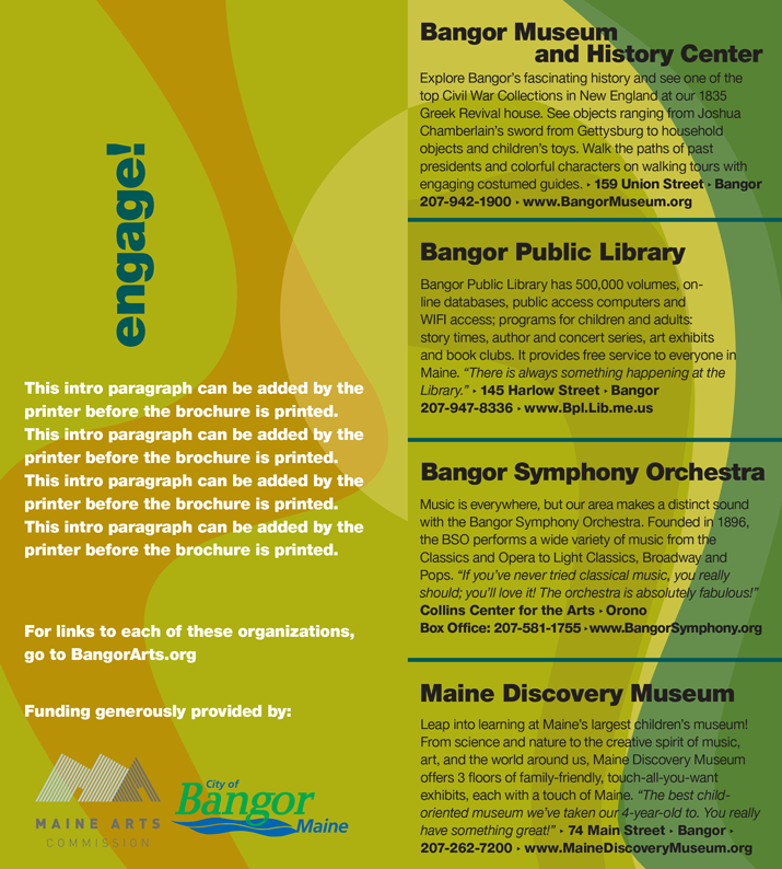 Bangor Arts Directory Interior